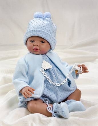 Кукла Неус в голубом костюме, 45 см.